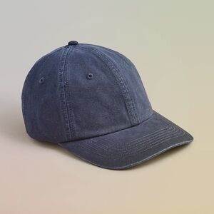 J. Crewl Washed canvas baseball Cap with Brown Strap